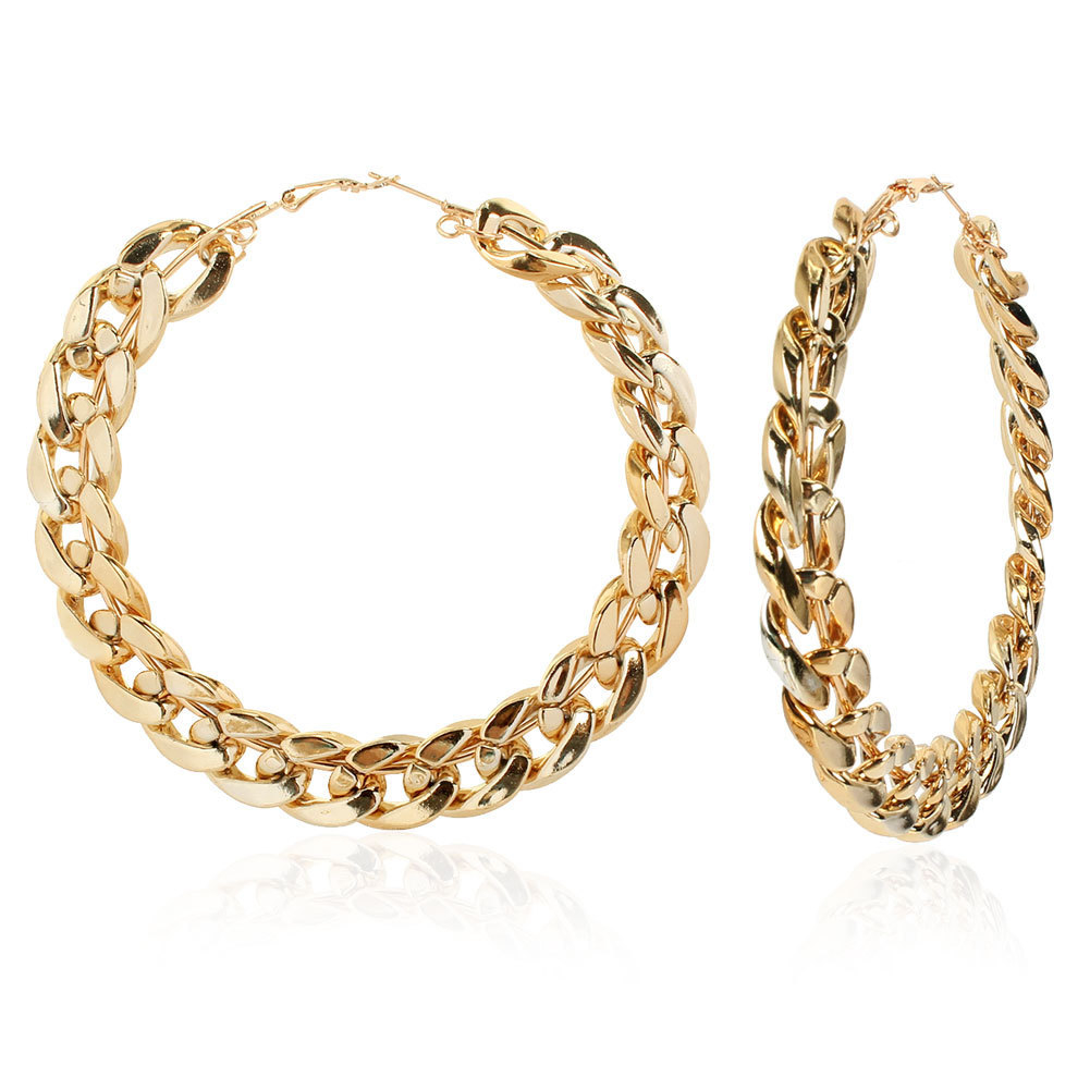E210 women's vintage earrings CCB chain design cool girl earrings
