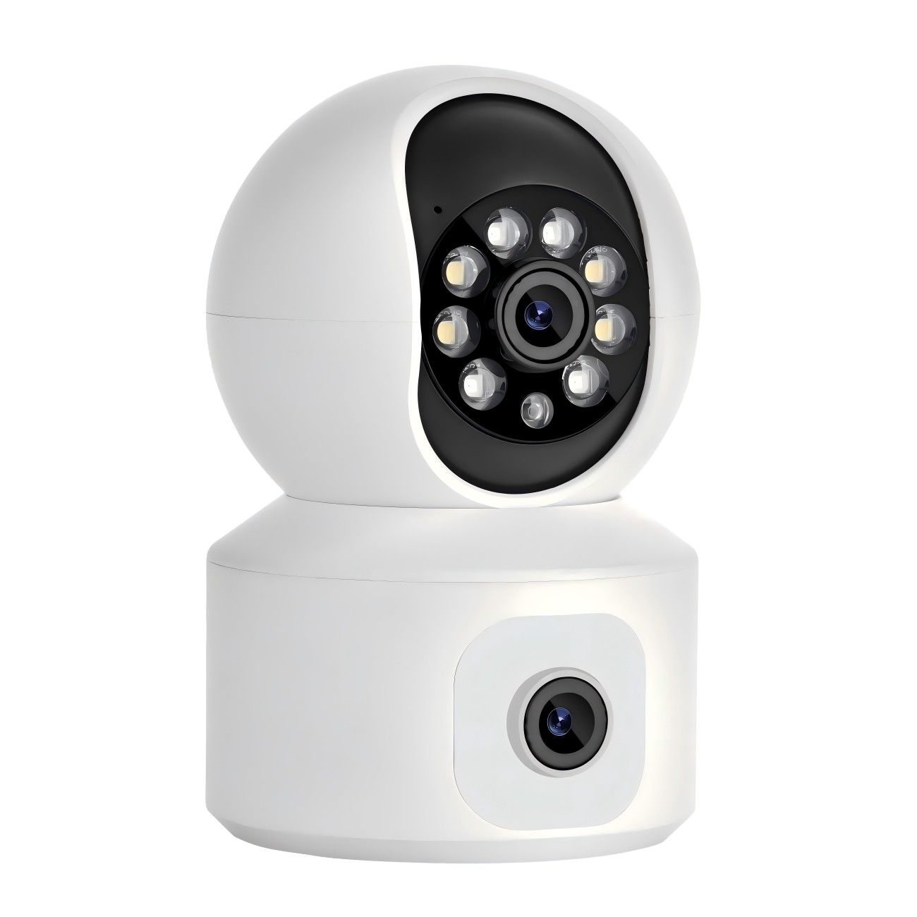 Indoor Pan/Tilt Smart Security Camera, 1080p HD Dog-Camera,2.4GHz with Night Vision,Motion Detection for Baby and Pet Monitor, Cloud & SD Card Storage, Works with Alexa& Google Home (EC70), White