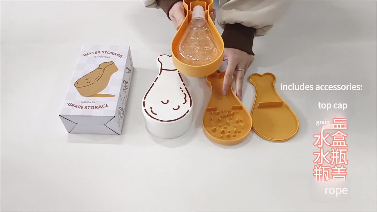 Dog bowl, portable water bottle, outdoor water feeder, cat walking dog, pet travel cup, cross-border