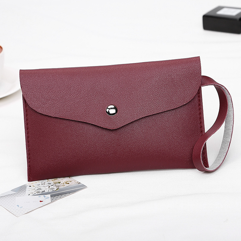 women's  bag vintage casual leather clutch wrist bags phone pocket for ladies female large capacity coin purse card holder wallet