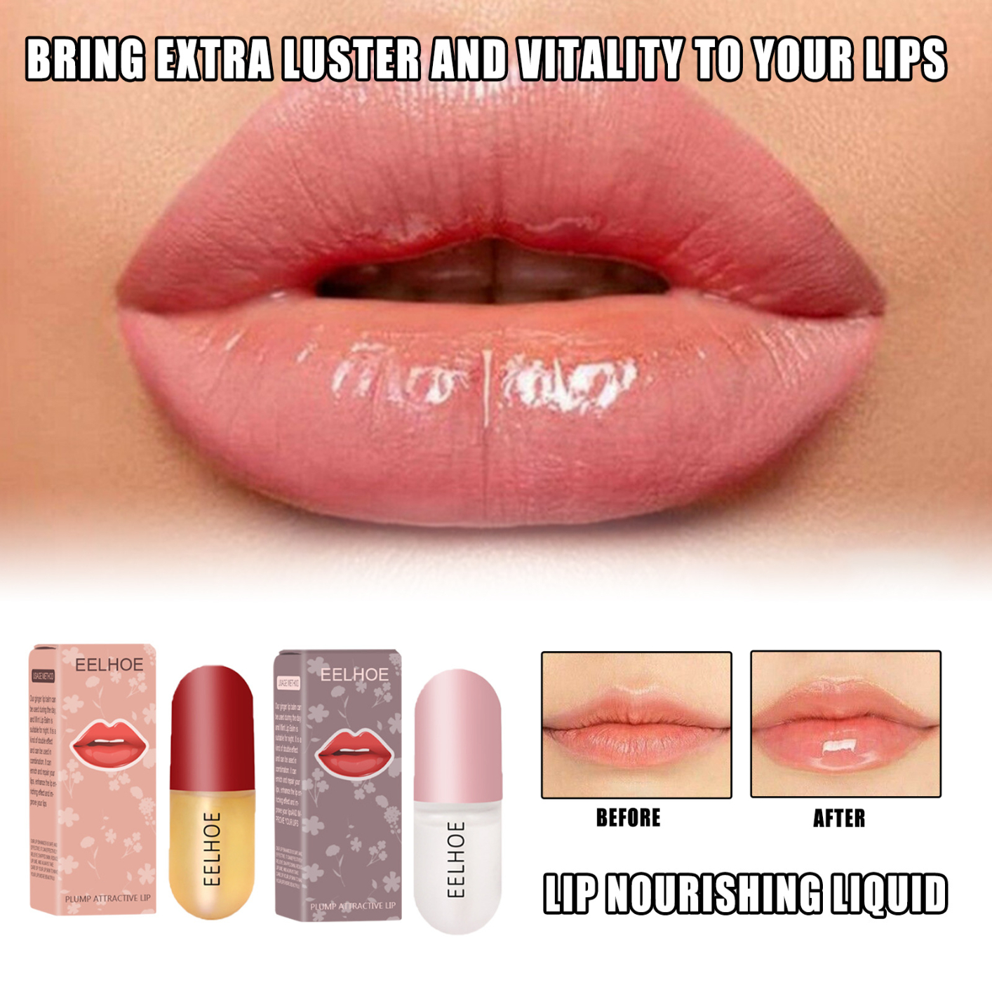 Lip Plumper, Natural Lip Enhancer and Lip Care Serum, Lip Plumping Lip Gloss Hydrating and Reduce Fine Lines Day & Night Serum, Softer Bigger Fuller Lips(20g)