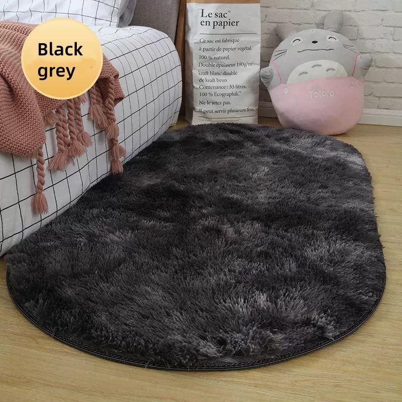 Elliptical long plush carpet,40*60cm,50*80cm,60*90cm,40*120cm,60*120cm,80*120cm,60*160cm,80*160cm,80*200cm,100*200cm CRRSHOP free shipping plush carpet, bedroom bedside carpet, dressing room, decorative floor mat