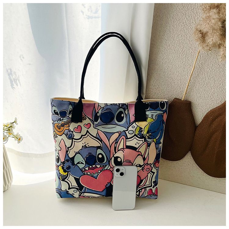 MISS DG Stitch bag shoulder bag large capacity tote bag cartoon cartoon Stitch cute ladies travel bag