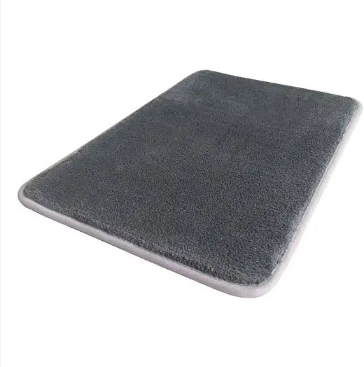 Ultra soft Absorbent Mat Non-Slip Memory Foam Mat Machine Washable Soft Bath Mat Easier to Dry Floor MatGRAY SMALL SIZE 60*40
