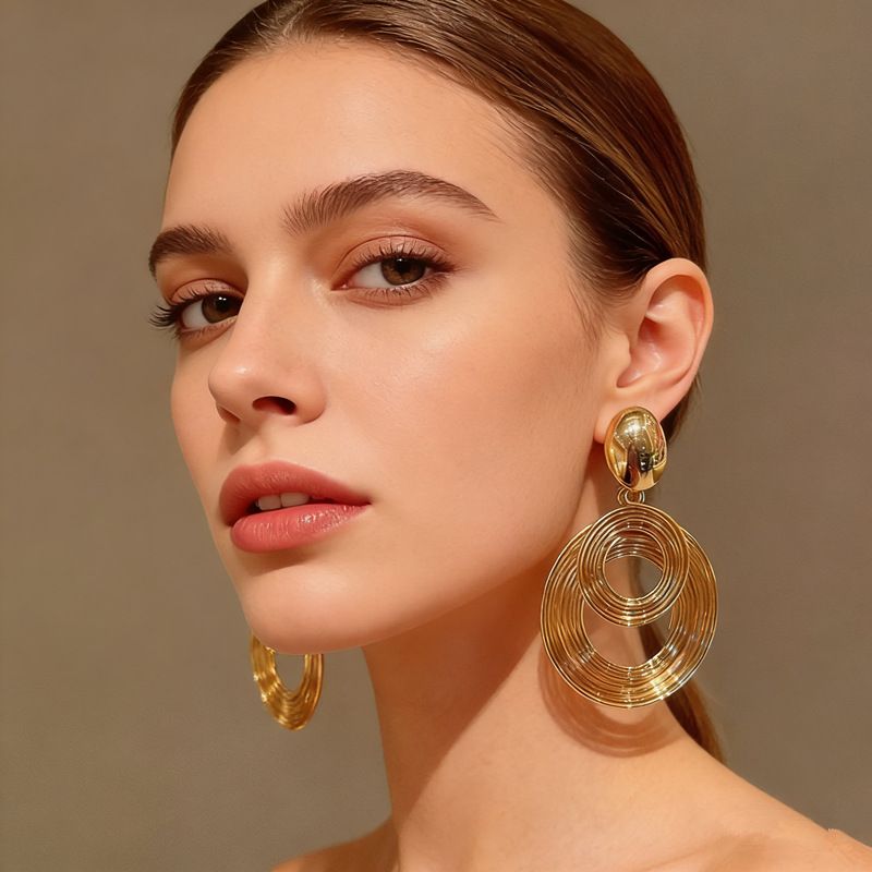 Circle earrings New trend Exaggerated earrings women fashion earring free shipping