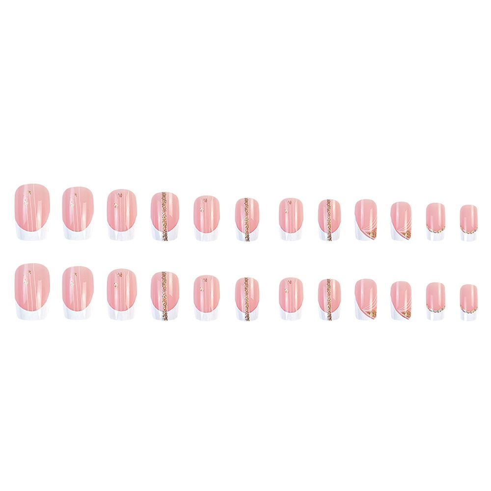 Fake Nail Short Pink Clor Mother's Day Gift Women Make Up Set