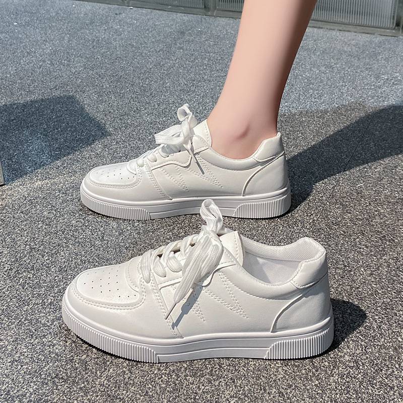 Little white shoes women 2025 spring new ins street fashion shoes shallow mouth breathable Korean version of student leisure sports shoes