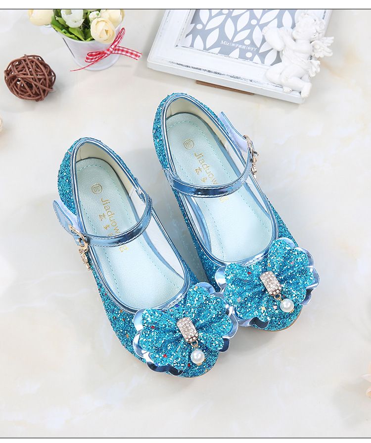 Dress Shoes Girls' High Heels Princess Shoes New Spring Autumn Children's Shoes Performance Shoes Girl's Crystal Shoes