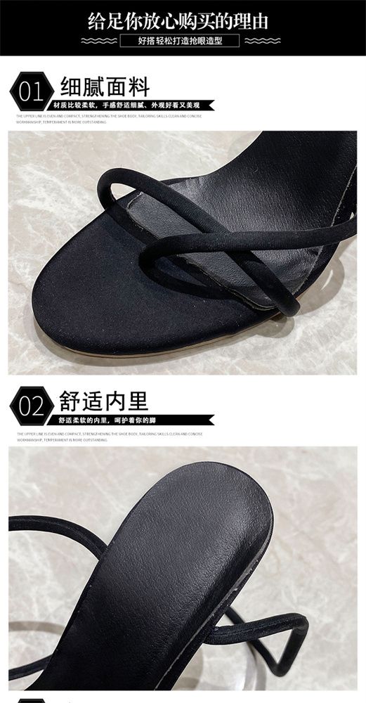 Summer new open toe women stiletto sandals 43 size lace-up women's shoes YB26