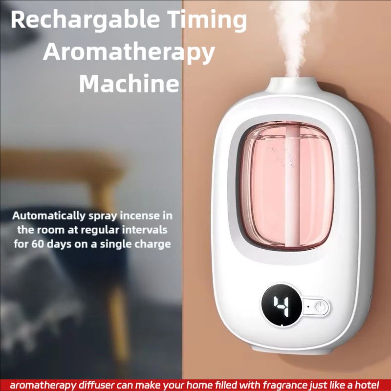 New Automatic Timed-Spray Aroma Diffuser for Home Bedrooms: Odor-Removing,Air-Freshening,USB-Rechargeable with 60-Days Battery Life, 50ml Oil Capacity,10-30 Minute Spray Intervals