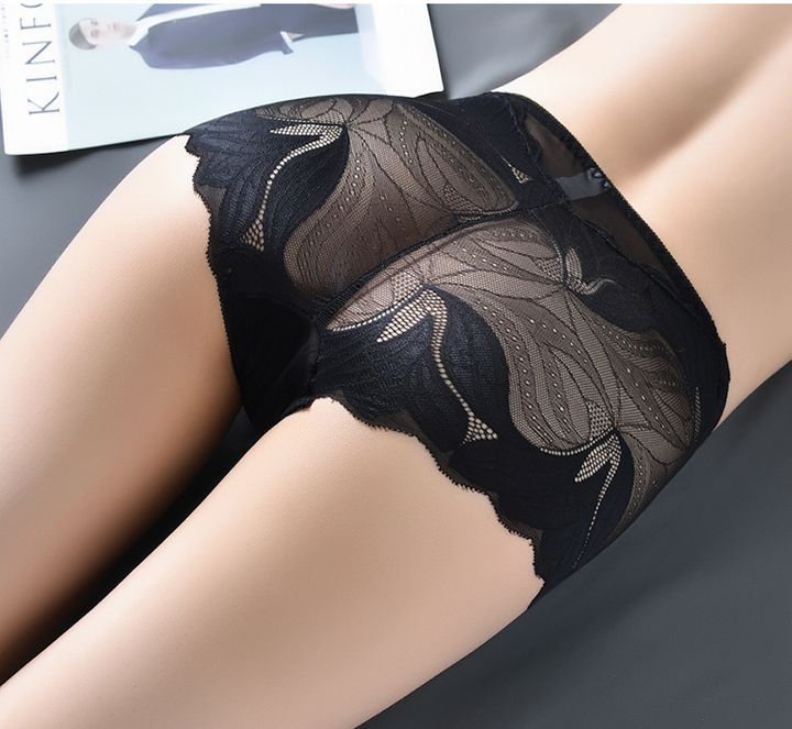 3 Pack Women Ladies Comfort Lace Underwear High Waist Briefs Tummy Control Panties Underpants
