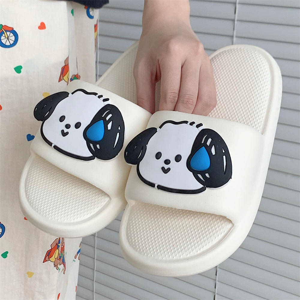 Women Casual Cartoon Cute Dog Slipper Summer Soft Sole Slide Slipper