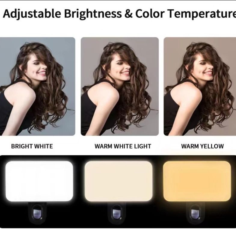 Mobile phone, computer, tablet, video conference, fill light, live stream, selfie, photo clip, dual color warm light
