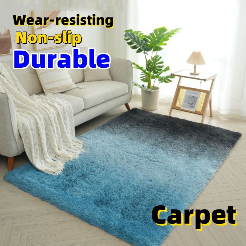 Gradient silk wool carpet, living room sofa and coffee table floor mat, bedroom bedside carpet, plush foot mat CRRSHOP home decor carpet free shipping