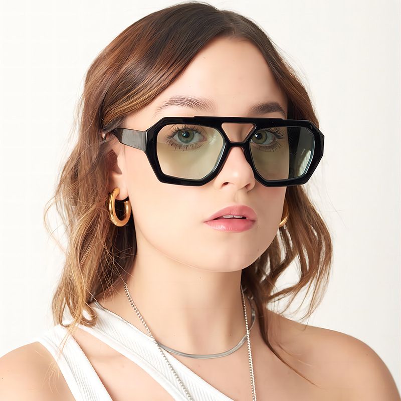 3761 Classic Retro Fashion Sun Glasses Double Bridge Women Candy Jelly Rectangle Sunglasses