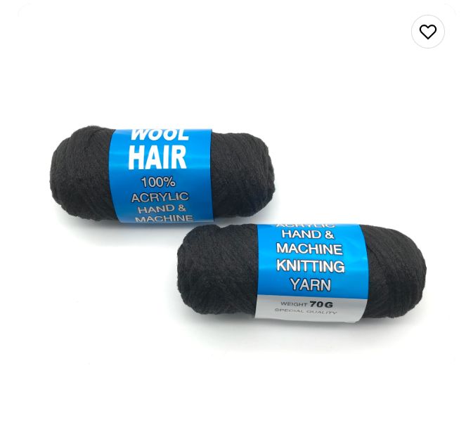 Brazilian Hair Wool For Twists Braiding Cornrows Hair Extensions Black Artificial Hair