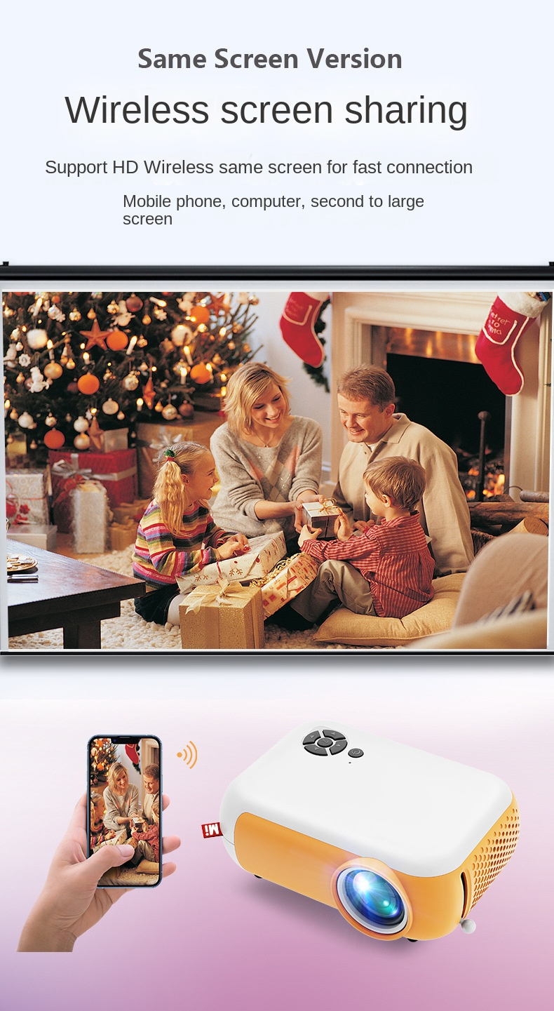 Mini projector Household LED screen portable outdoor small projector HD 1080 A10