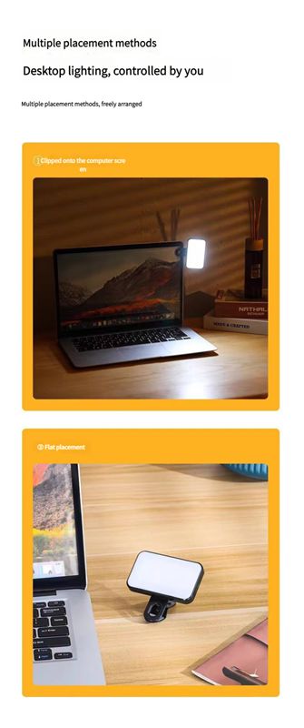 Mobile phone, computer, tablet, video conference, fill light, live stream, selfie, photo clip, dual color warm light