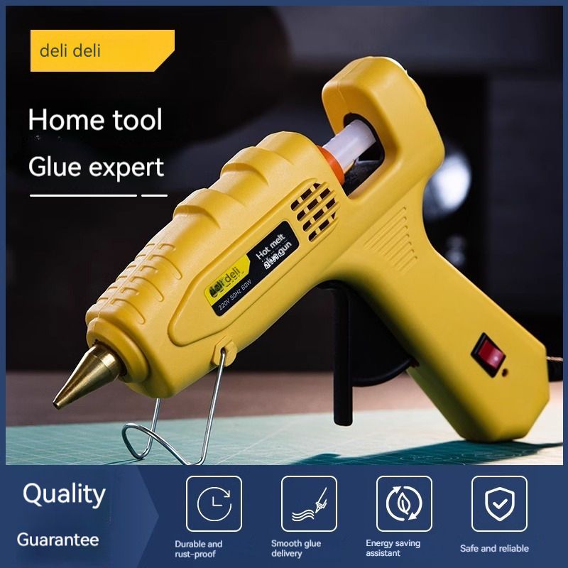 Gorilla Dual Temp Mini Hot Glue Gun Kit with 30 Hot Glue Sticks, Precision Nozzle, and Easy Squeeze Trigger, for DIY, Craft, Repairs, and More, Yellow