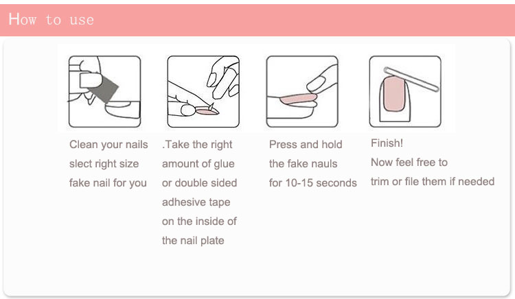 Women Gift wear Nails Blue Fire Print Wearable Nails Fake Nail 