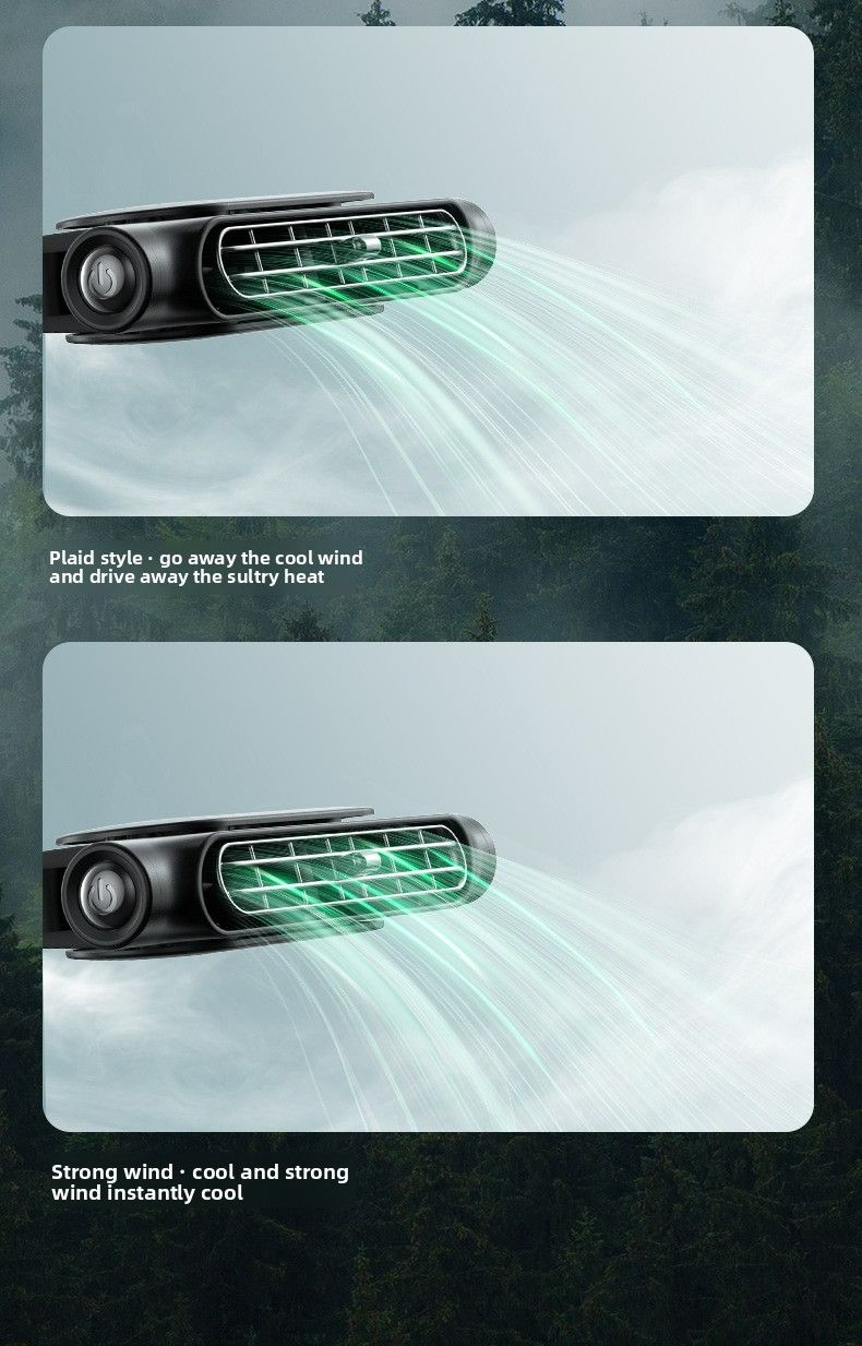 2025 creative new product car seat fan, USB plug-in bladeless rear pillow cooling back seat fan for car.