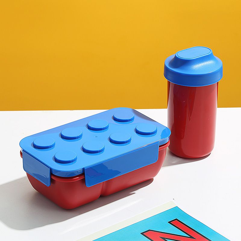 Building Block Lunch Box Picnic Box Children's Salad Box Lunch Box Fruit Box Microwave Heating Kitchen Dining Storage Travel To-Go Food Containers