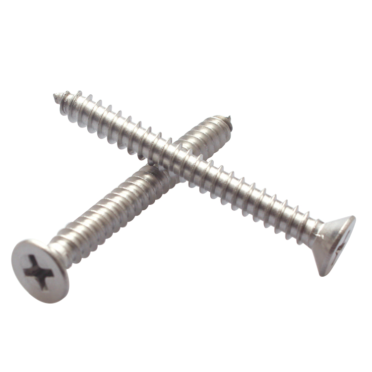500pcs 304 Stainless Steel Cross Recessed Countersunk Head Tapping Screws Sturdy Screws