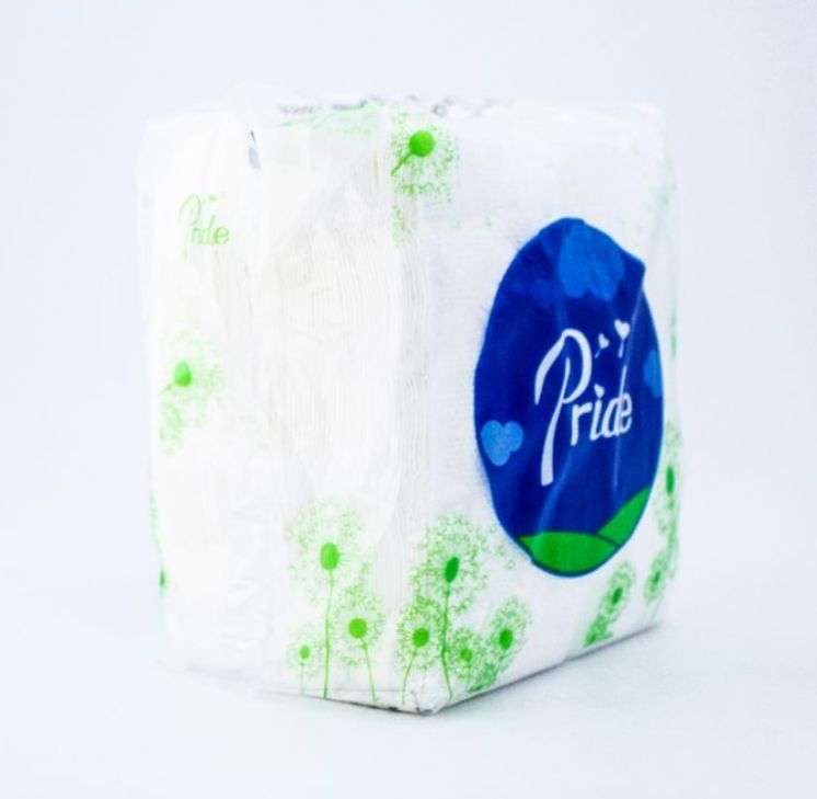 PRIDE Specially Soft and Super Absorbent White Extractable Tissue Napkins - 300 x 300mm 1 Ply