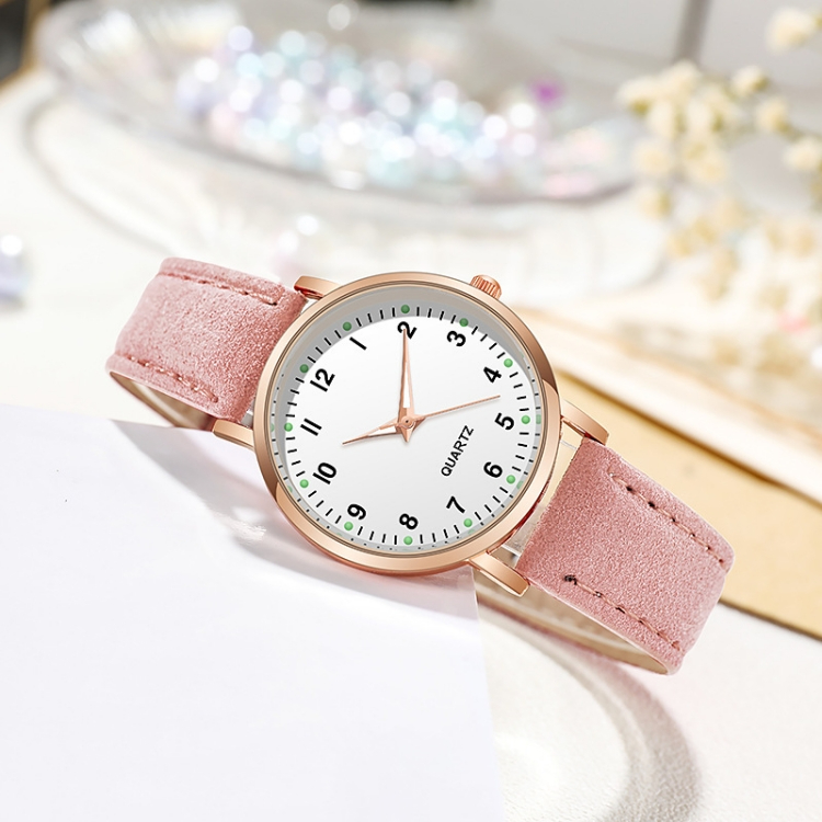 Female Luminous watch leisure time fashion girl Wrist watch Noctilucent light Belt Women's quartz watch CRRSHOP white red purple green blue black pink brown grey watch