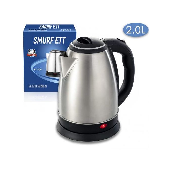 SMURF ETT 2 Litre - Electric Kettle - Black/Sliver