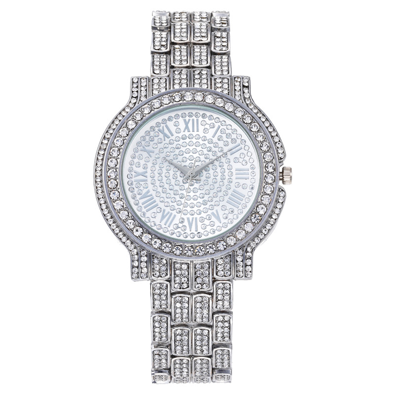 women's diamond-set watch set fashion girl nail bracelet and watch set