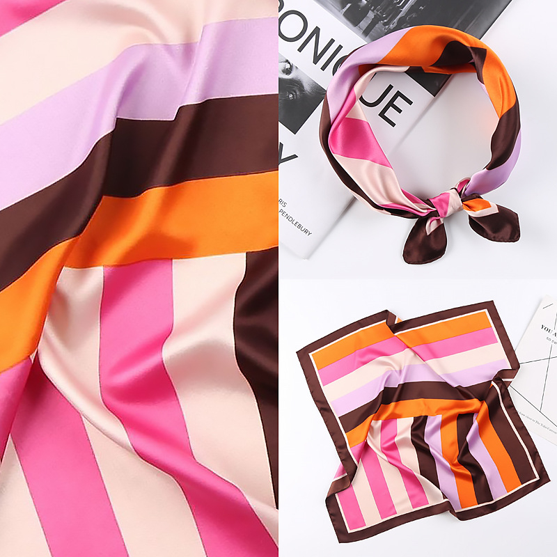 HH50-13 Scarf Satin Small Square Neck hair scarfs for Women 50*50cm