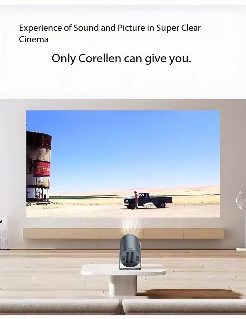 Mini Projector,Smart Projector,4K Projector with Wifi 6 and Bluetooth 5,Portable Projector with Android 11, Automatic Keystone Correction,180 Degree,130 Inch Display