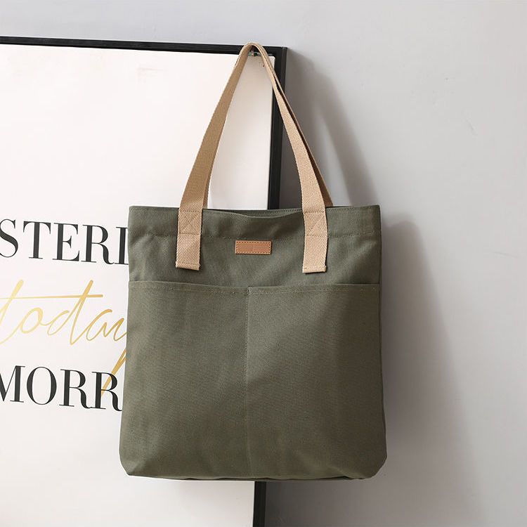 Women Large Capacity Canvas Tote Bag for School & Commute, Unique Design Laptop Canvas Handbag, Multi-purpose Daily Canvas Shoulder Bag
