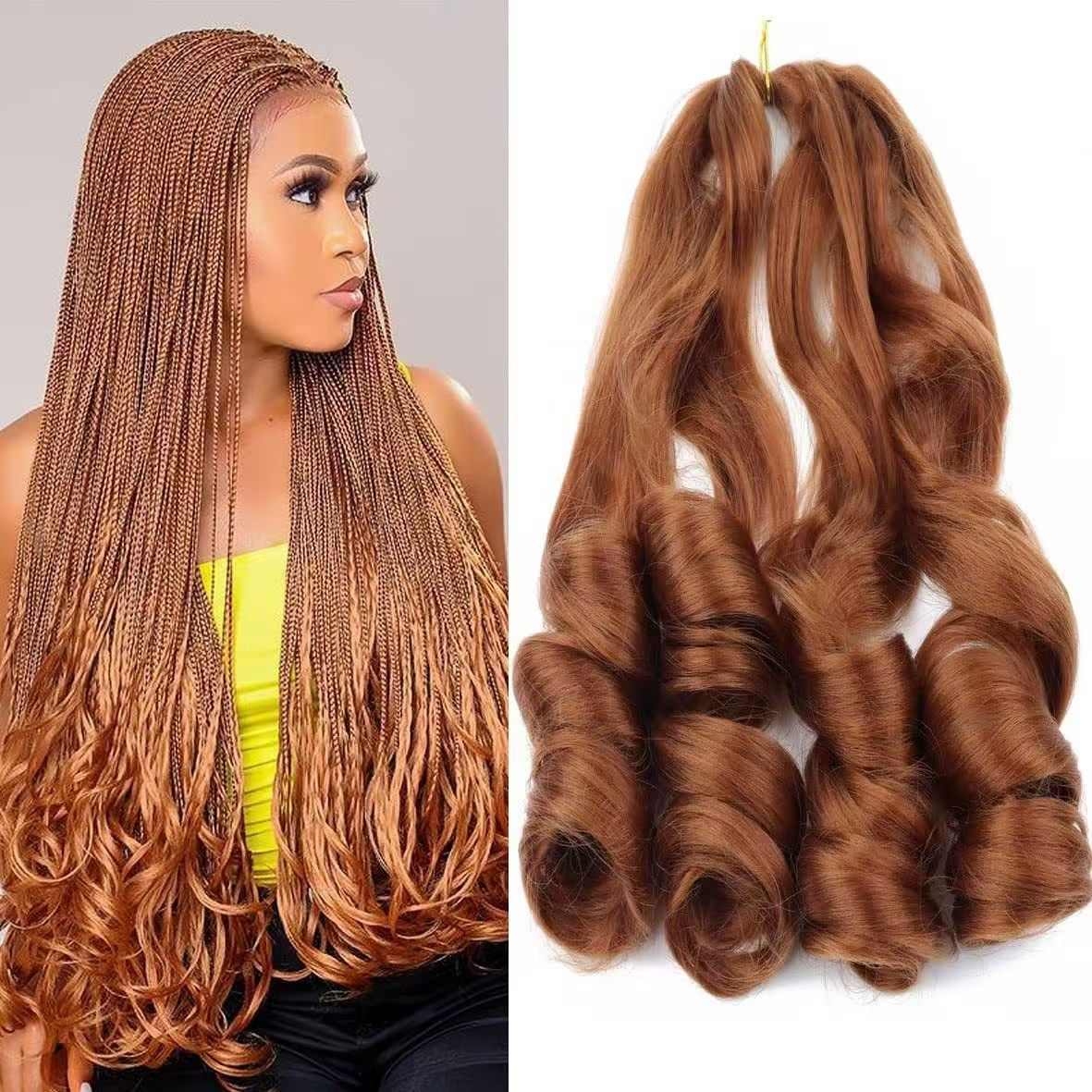 Wig European and American wigs loose wave crochet hair curly hair extensions braids simulation wave invisible hair extensions