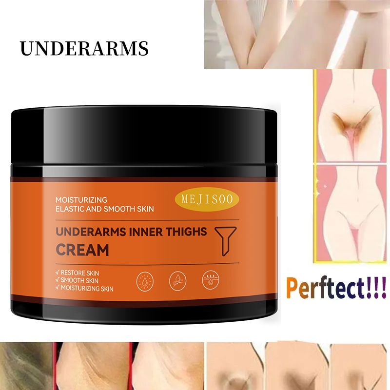 Private Care Remove the dark cream,, private parts, armpits, melanin removal, armpits, elbows, knees, joints, whitening, black breast removal CRRSHOP 140g Snow Bleach Cream ，free shipping 