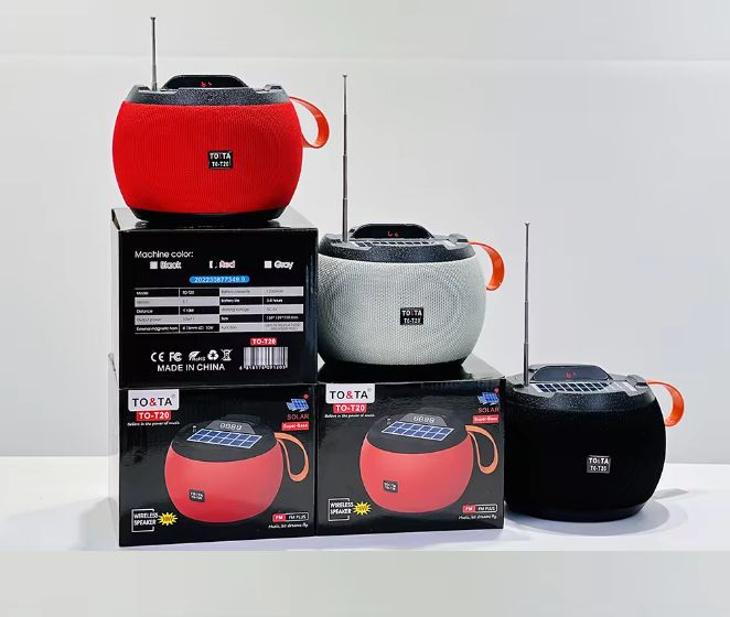 The New Listing TO-T20 Solar-powered portable audio system woofers and home theatres party speakers Outdoor Stereo speaker