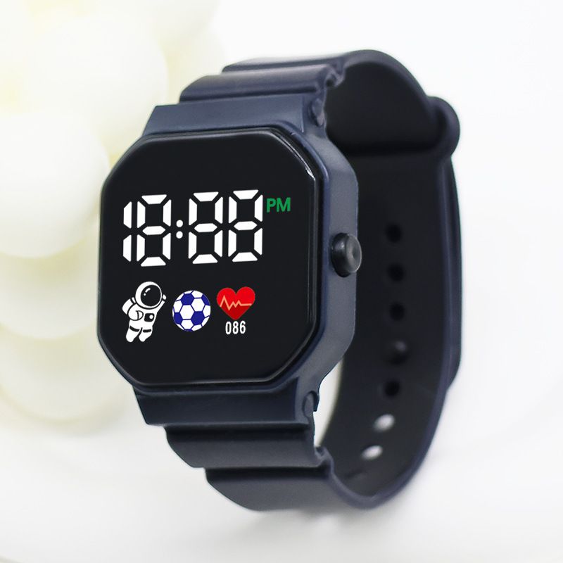 Wrist Watch LED Fashion Electronic Watch Square Number Sports Student Button Electronic Watch