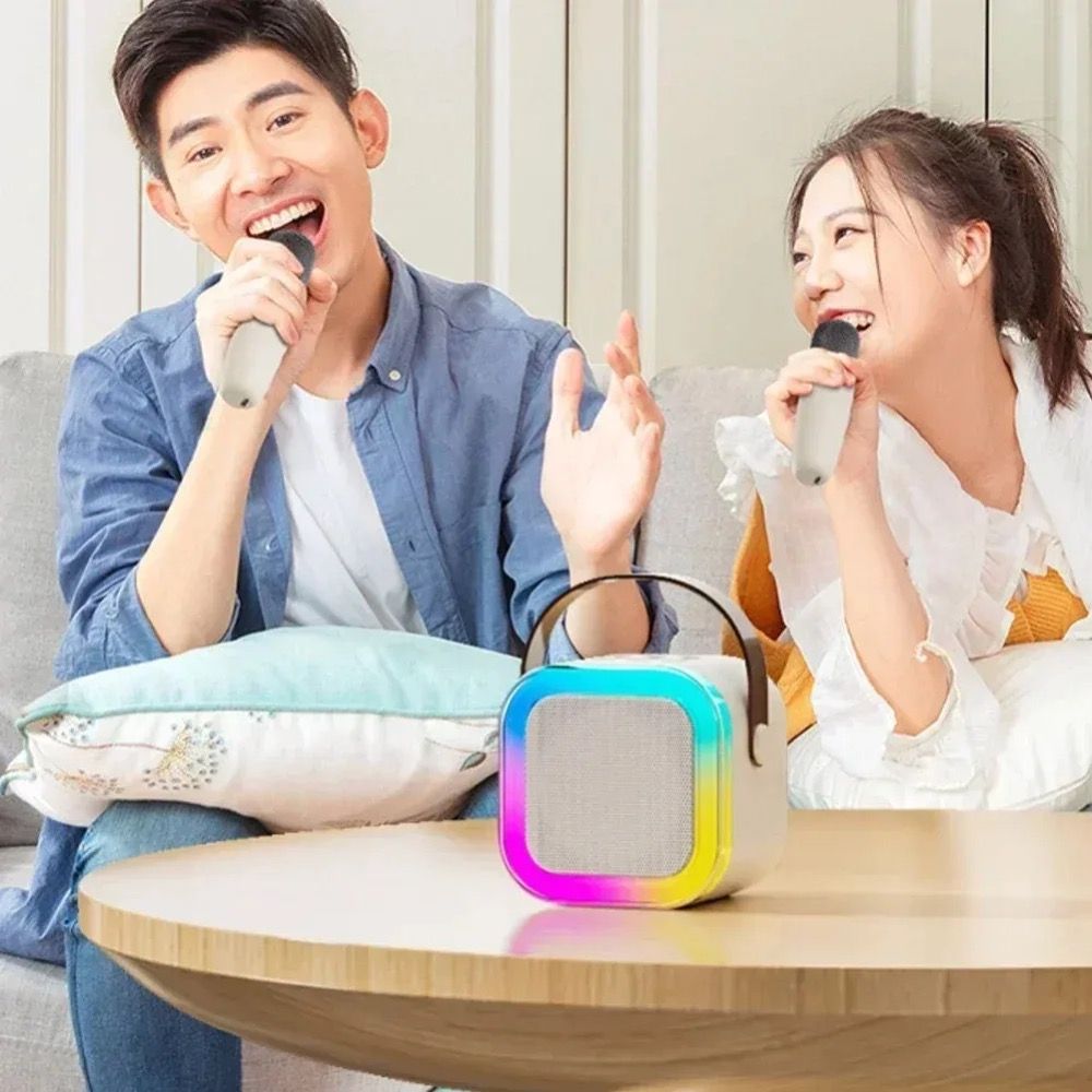K12 Children's Toy Speaker Mini Portable Outdoor KTV Family Party BT Karaoke Player with Microphone Wireless Speaker