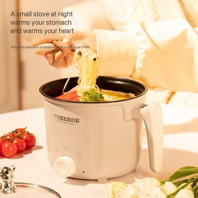 Student Dormitory Multi-function One-piece Electric Cooking Pot Home Use Knob Non-stick Pot Small Instant Noodles Pot Electric Pot