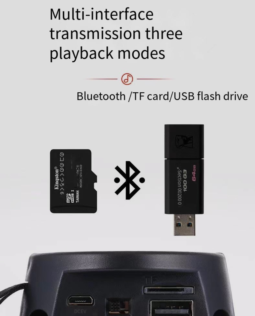 MusicMan Portable Bluetooth Speaker with RGB Disco Lights, In-car stereo system FM Radio, USB and MicroSD Playback,1500mAh Battery, Built-in Microphone & AUX Input - Wireless Party Speaker  