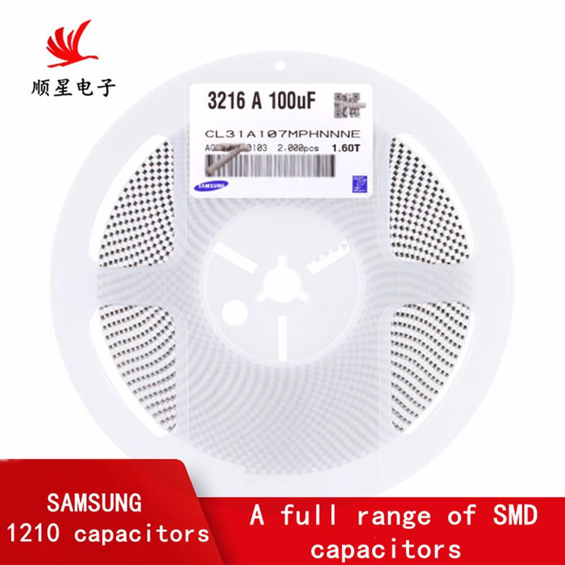 SAMSUNG SMD capacitor 1210 10uF 20% 50V X5R CL32A106MBJNNNE Original and genuine MLCC 1000PCS