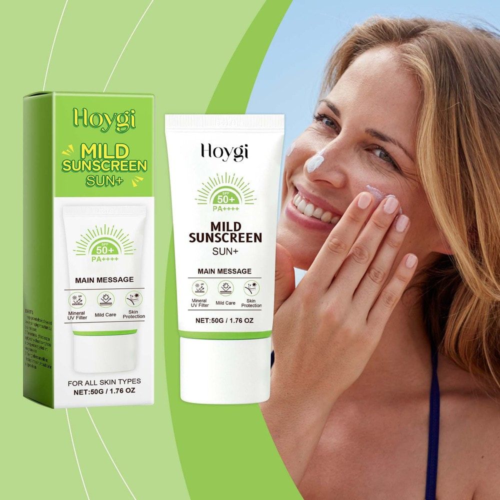 Hoygi SPF50+ Sunscreen Green Mild Up Sun Plus / Brightening Up Sun Plus Repair Facial Body Sunblock Sun Care Protector 50ml