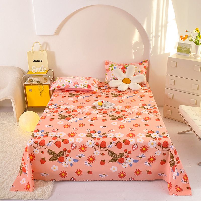 Bed Sheet ，Washed cotton printed bed sheets，Aloe vera cotton bed sheet free shipping 