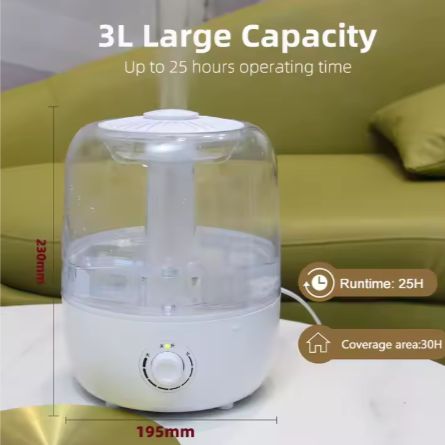 3L Humidifier Aromatherapy Top Filling Water Humidifiers for Bedroom
