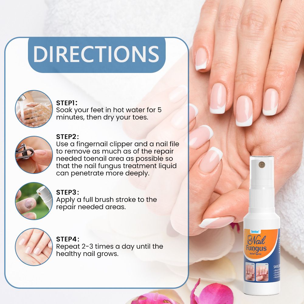 Sumifun K50010 Nail Fungus Care Spray | Toenail & Fingernail Repair Liquid | External Anti-Fungal Health Care Spray for Discolored, Brittle Nails
