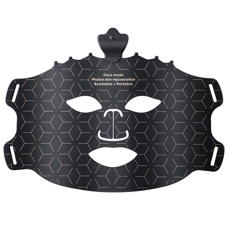 Colorful LED red light photon rejuvenation mask instrument beauty mask with neck home large row of lights beauty instrument, facial red light therapy, 7+1 color LED mask light therapy, portable rechargeable red light therapy mask instrument