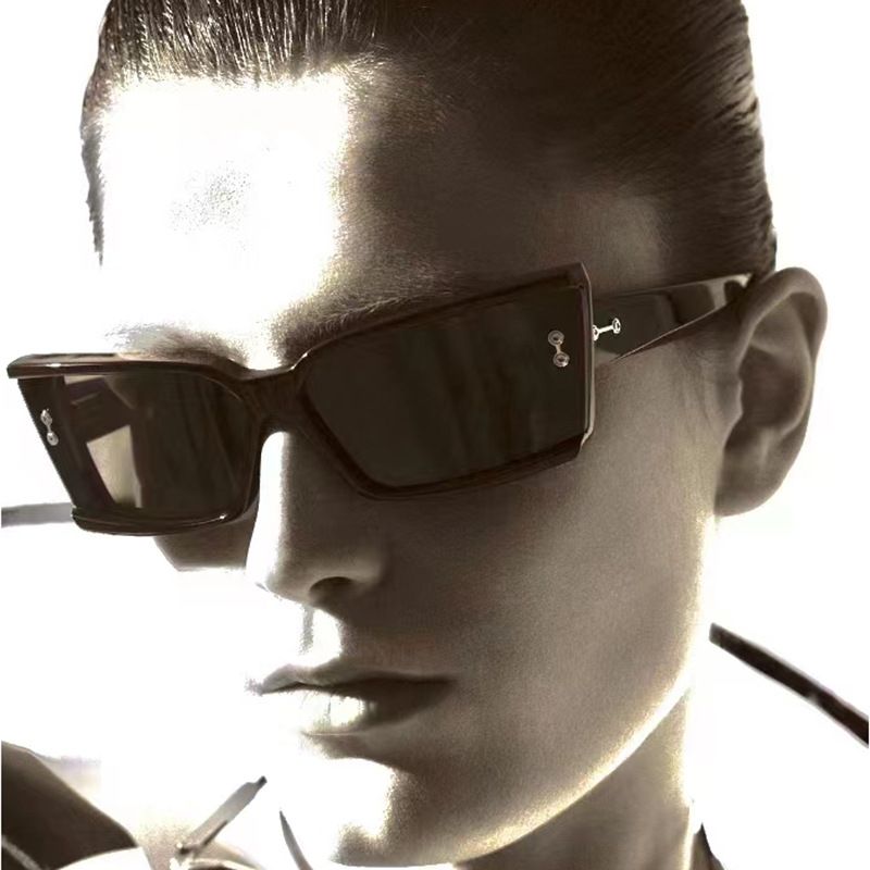 LH038 Men's and Women's Fashion Square Frame Sunglasses, Casual UV Resistant Sunglasses