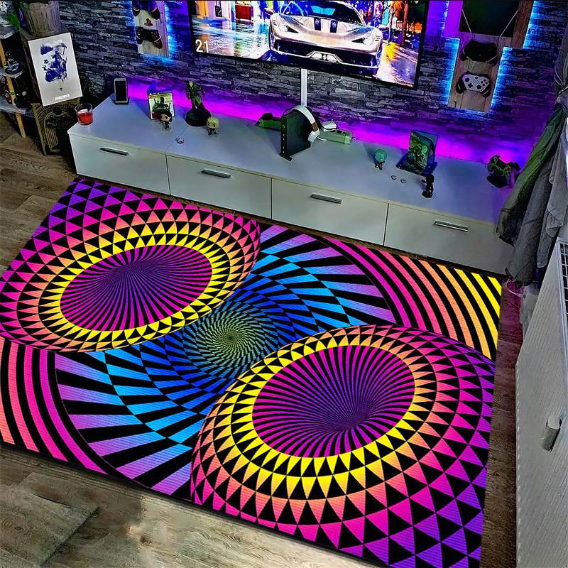 3D Visual Stereoscopic Living Room Carpet, Home Use, Esports Room, Non slip Floor Mat, Stain resistant Sofa Carpet 60*90cm,50*80cm,40*60cm
