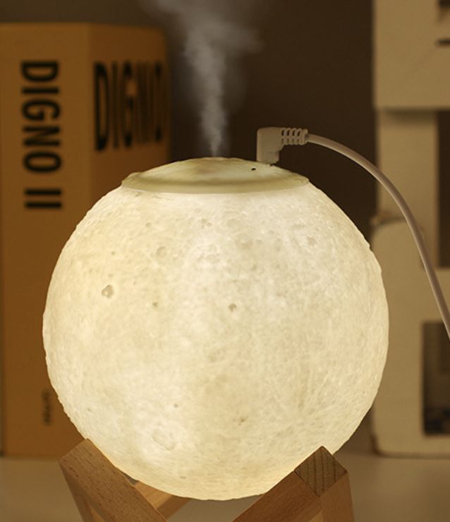 3D Lunar Humidifier Lunar Lamp Aromatherapy Constant Humidity ins Creative Bedroom LED Night Light Humidifier
